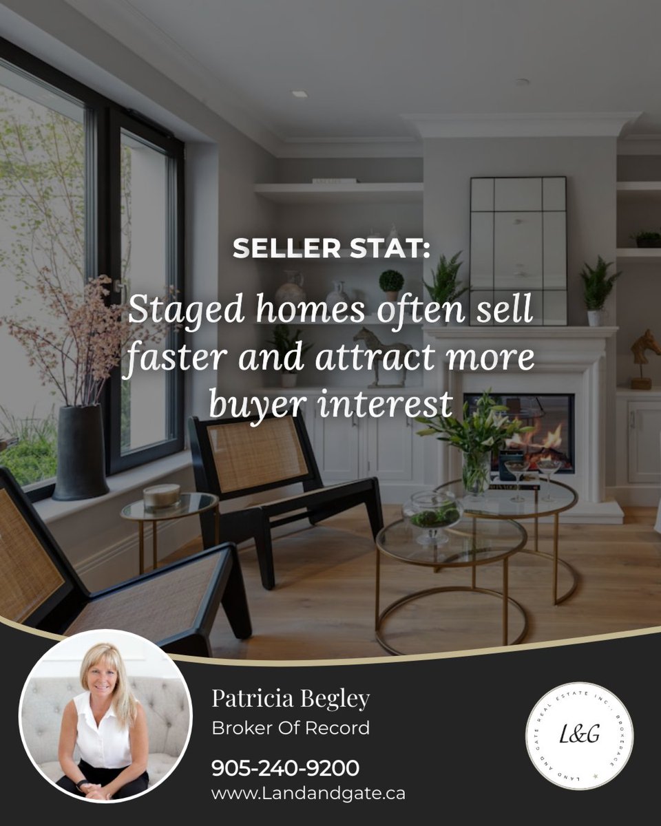 teambegley's tweet image. Staged homes often sell faster and attract more buyer interest, and for good reason. A well-staged home helps buyers visualize the space, highlights key features, and creates a strong first impression both online and in person.

#forsale #amazing #patriciabegley #landandgate