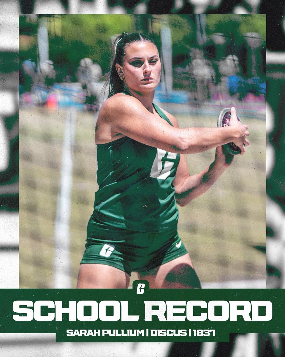 CharlotteTFXC's tweet photo. Two weeks, 𝐓𝐖𝐎 𝐍𝐄𝐖 program records for Sarah Pullium as she breaks her own best discus mark with a throw of 55.81m at Duke - a facility record in Durham! https://t.co/RqQbhjHmqg
