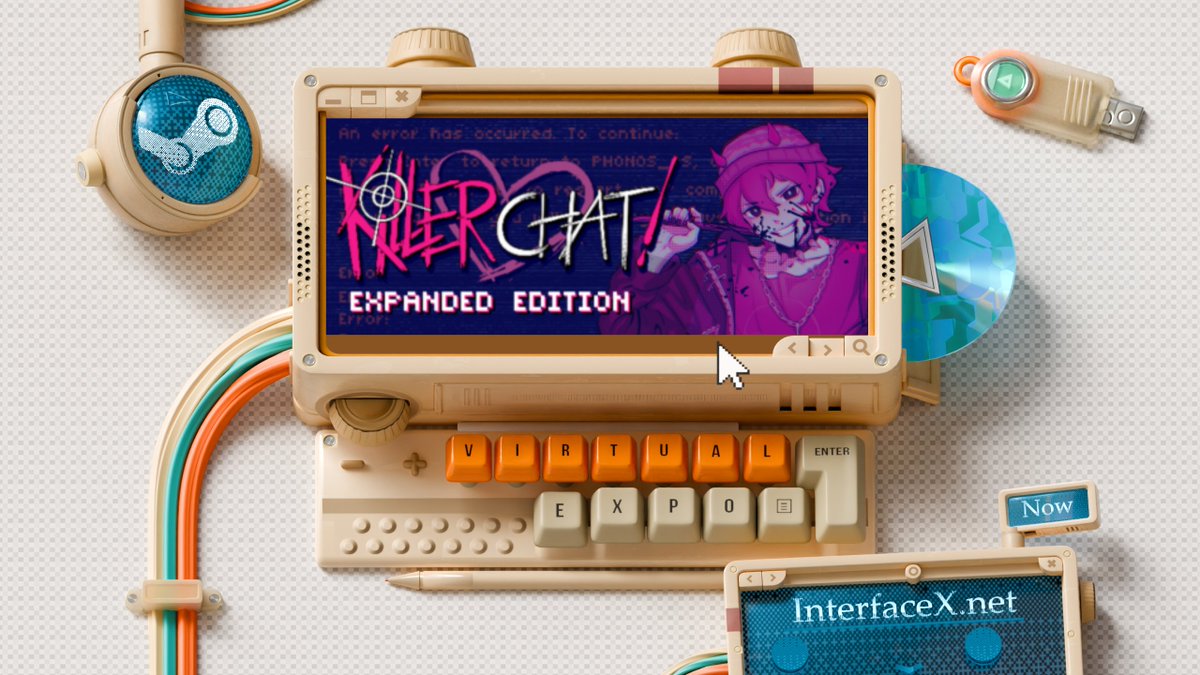 angelrotgames's tweet photo. 💿💾 KILLER CHAT! x INTERFACE X ❤️🐞

We're so excited to announce that we're a part of  INTERFACE X, a festival all about #FakeOS games! 

Play Killer Chat! Expanded Edition's demo now on Steam and check out the other lovely games in the fest 🫶 #IndieGame #InterfaceX26 https://t.co/b7JA1bvEhK