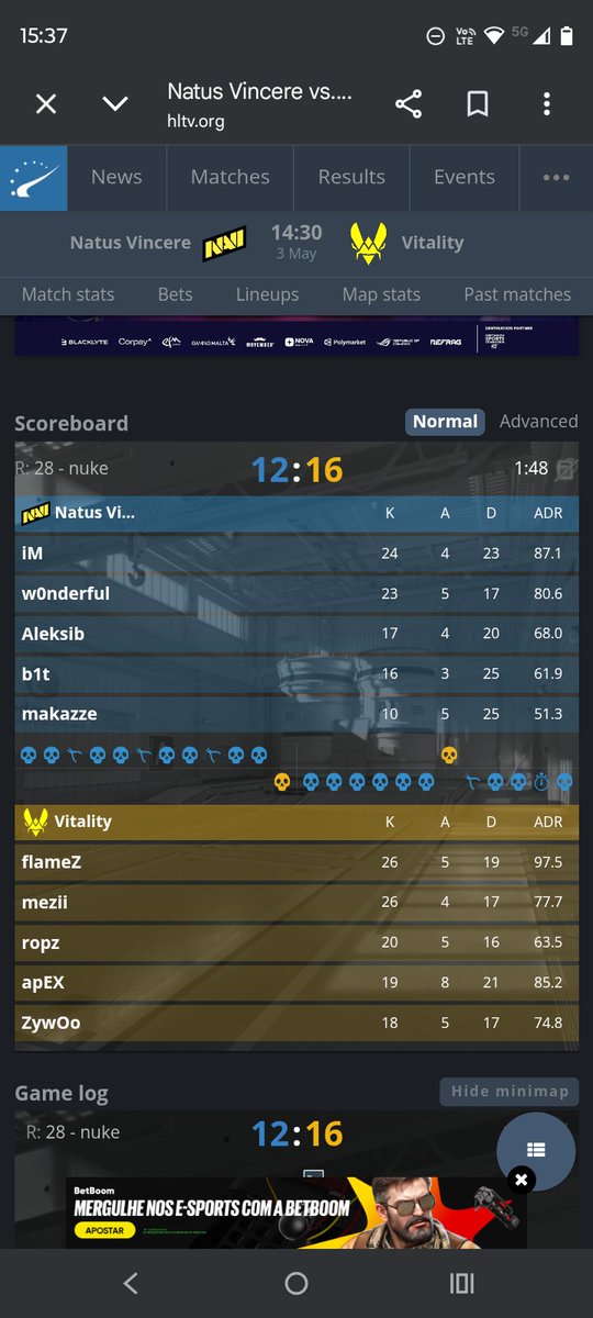 De 11x0 pra Navi para 16x12 para a Vitality... Que virada espetacular, tudo começou com o Apex mandando o Zyw0o ficar quieto e jogar junto, um dos maiores IGLS de todos os tempos justamente por ter culhões de mandar o Zyw0o ficar na dele 😂😂😂