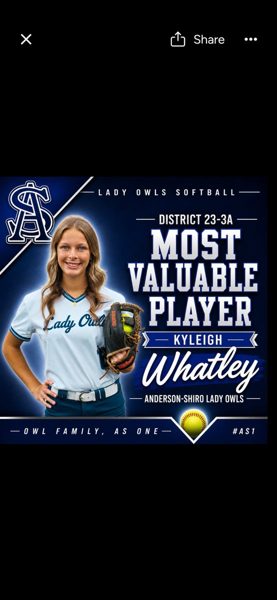 KyleighWhatley's tweet photo. Such an amazing season with this team. Forever thankful for the sisterhood I have with these girls. Also eneded the season as district MVP! @ASOsoftball @CoachHodges13 @ExtraInningSB @NationalEsparza @thelabbcs @TxHS_Softball @MaxPreps https://t.co/rppQEt6vBl