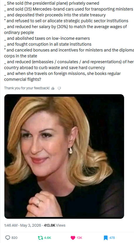 GoogleExpertUK's tweet image. ماذا نسمي مثل هؤلاء الأشخاص⁉️
What do we call people like these⁉️⏬
- Huseinalfdl🖋️
Kolinda Grabar-Kitarović @KolindaGK
#socent🇭🇷#AdasArmy
