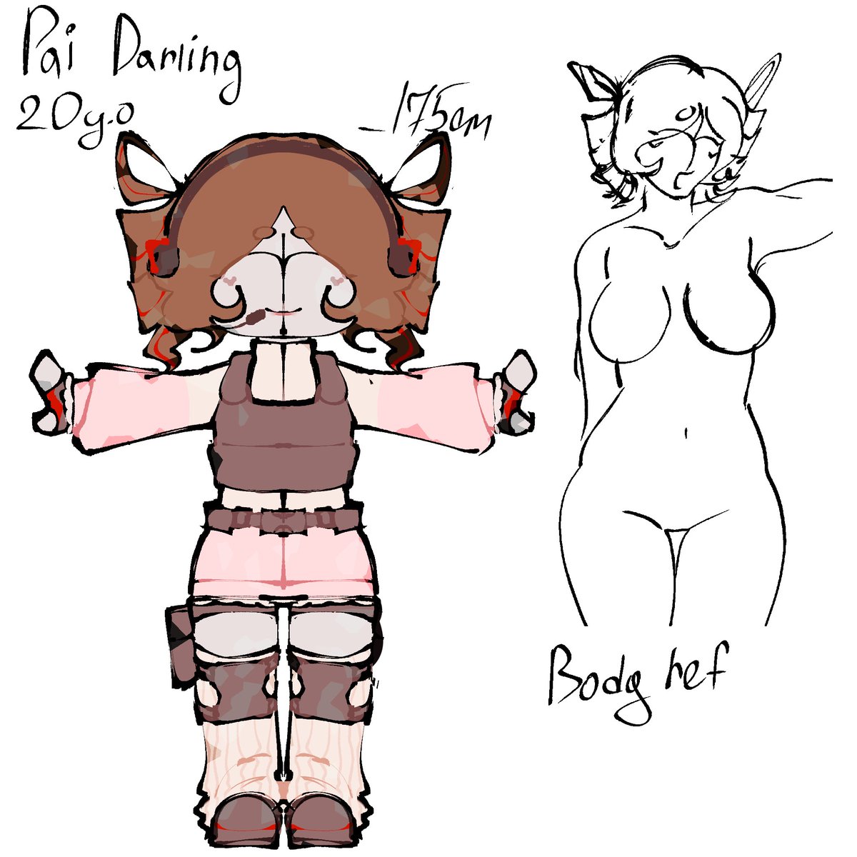 I redesigned Pie, I think the old redesign would have really gotten in her way while she was cutting open some agent's skull, so I decided to make her design more suitable for battles, but at the same time left her special touch. 
#MadComOC #madnesscombat