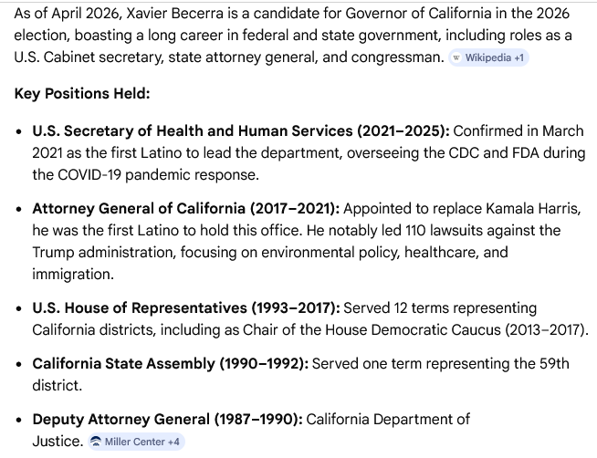 Lydia_MarieM's tweet image. Good for her! @TomSteyer doesn't have a snowball's chance at becoming #Governor of #California! Seriously? Does he think Californians are stupid? We'll NEVER vote for a billionaire who thinks he can buy our Governorship!

I'm definitely voting for @XavierBecerra!
- #SoCal