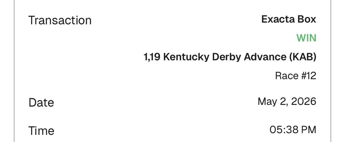 WeBeBetting's tweet photo. Still can’t believe yesterday happened. #kentuckyderby #horseracing https://t.co/owkcwd2eMJ