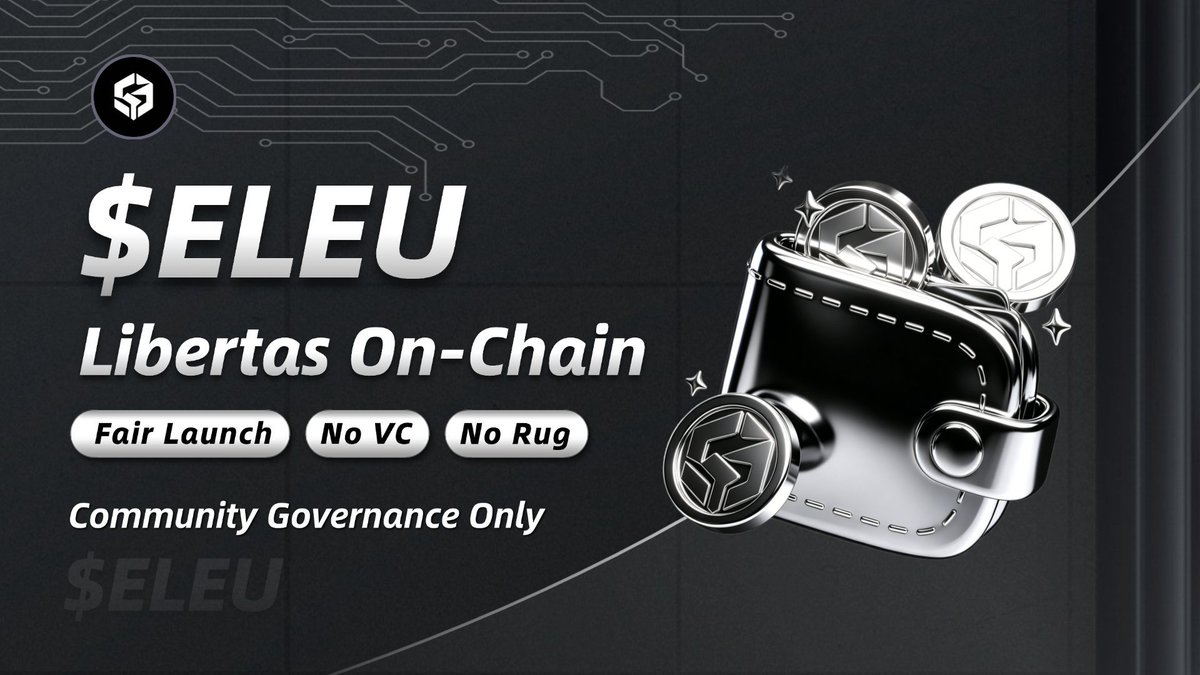 Eleutheria_DeFi's tweet photo. ELEU — The Decentralized Freedom Protocol 
Code is Freedom, Contract is Faith 🏛 
#ELEU #DeFi #SOL https://t.co/r6LvRUJjns