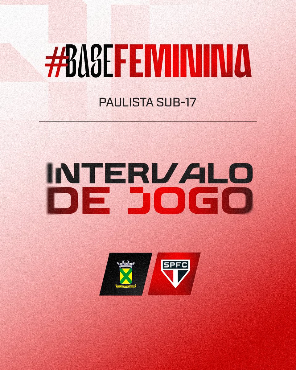 SaoPauloFC_Fem's tweet photo. Paulistão Feminino Sub-17: Fim do primeiro tempo! #STAxSPFC (0-2)
⚽️ Gabi Alves
⚽️ Jheniffer Coutinho
#BaseFeminina
#FutebolFemininoTricolor
#VamosSãoPaulo 🇾🇪 https://t.co/v0aZwzH8Ga