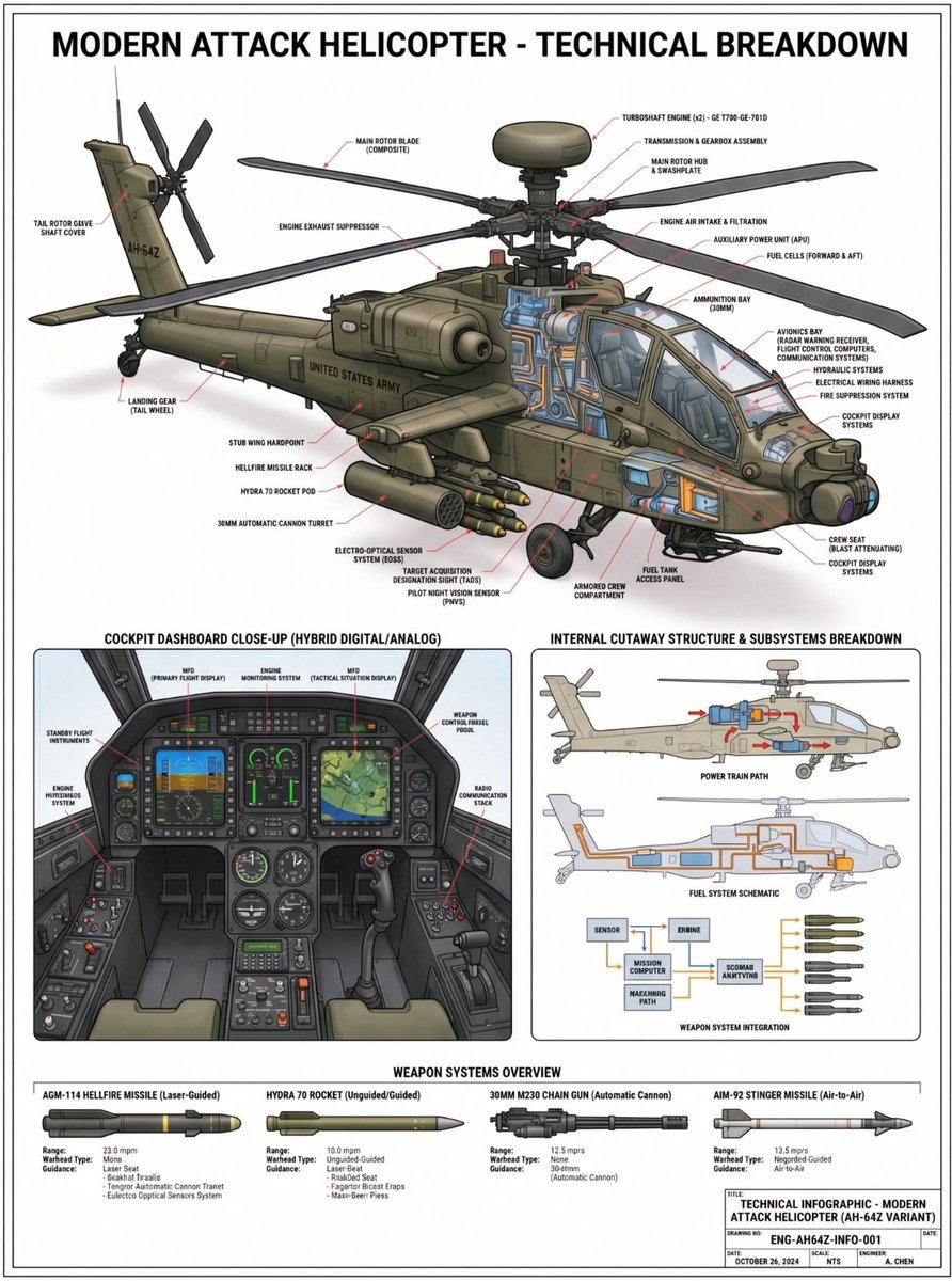 DefenceNewsOfIN's tweet photo. Tactical Gunship Infographic

#systembreakdown #technical #apache https://t.co/evMKjkiItG
