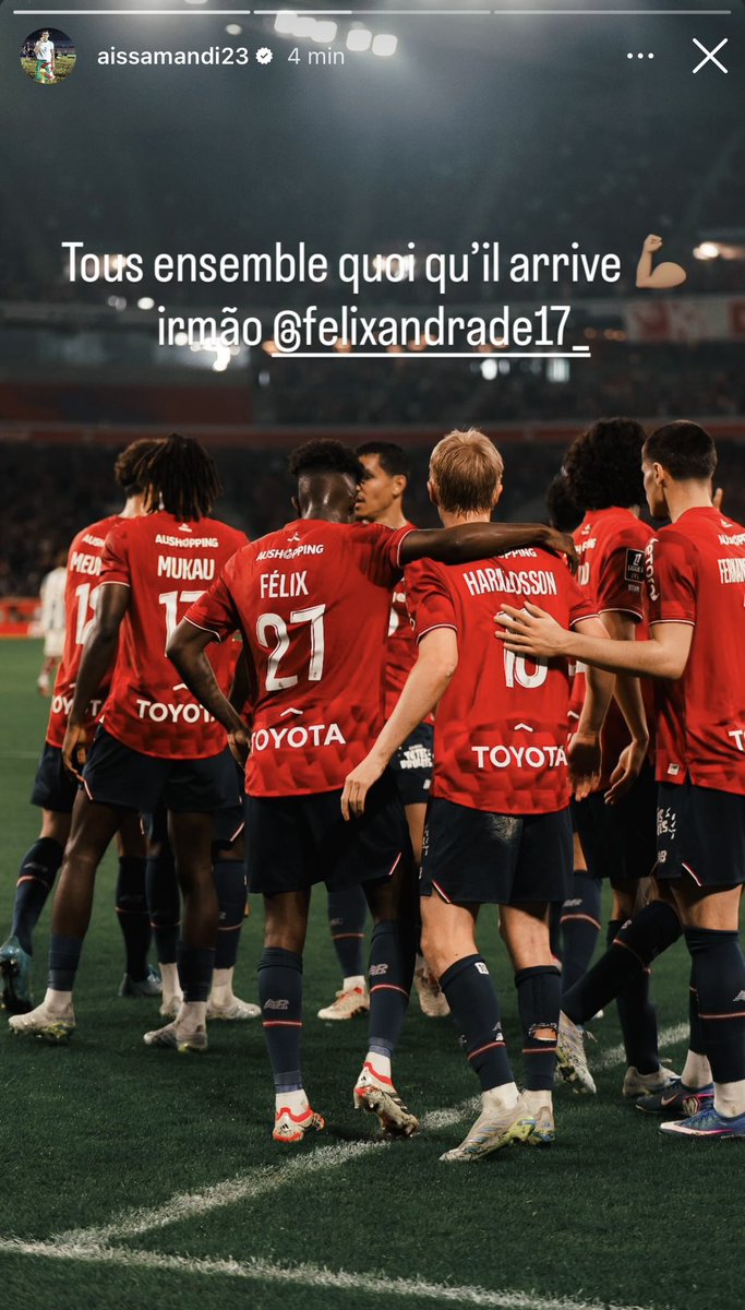 Plusieurs joueurs ont affiché leur soutien à Félix Correia sur Instagram. Preuve d’un groupe solidaire en cette fin de saison ! 🤜🤛