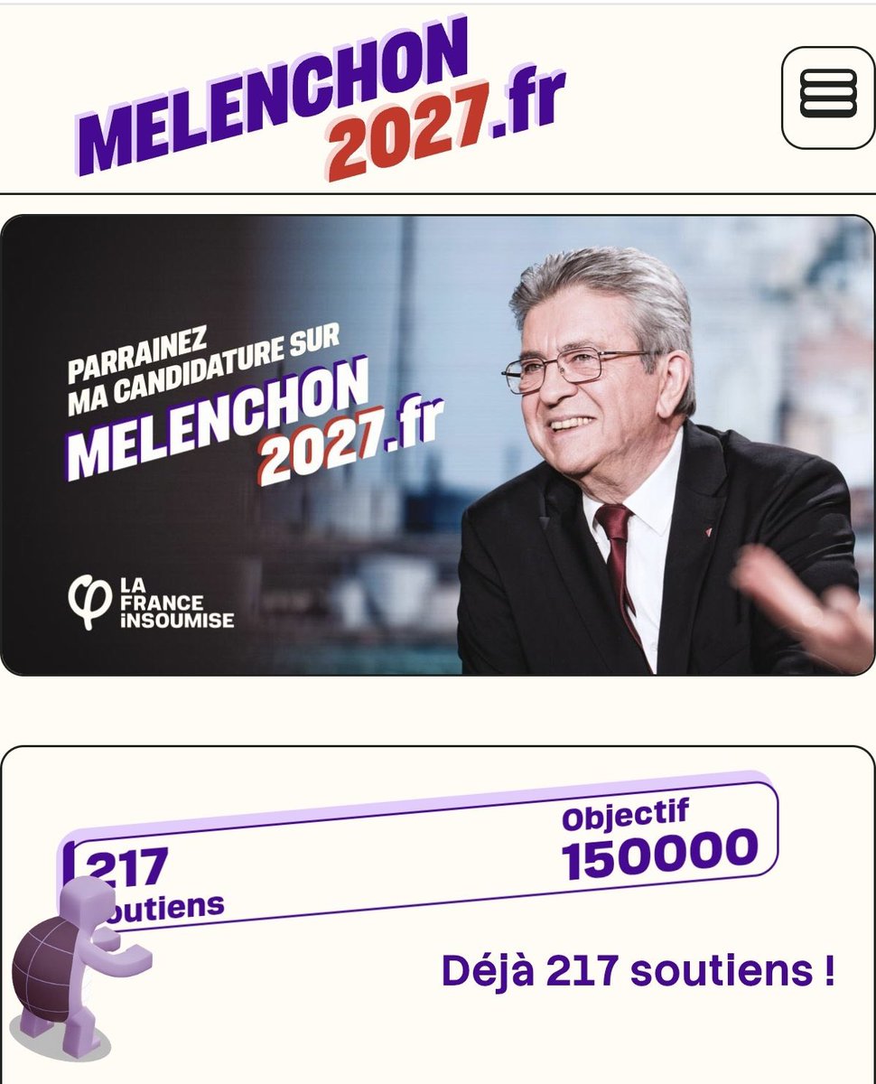 elodie_guerveno's tweet image. Soutien à Jean-Luc Mélenchon pour 2027 🇫🇷
Une autre voie est possible, plus juste et plus humaine.

Chaque parrainage compte. Mobilisons-nous ✊

#Melenchon2027 #Engagement