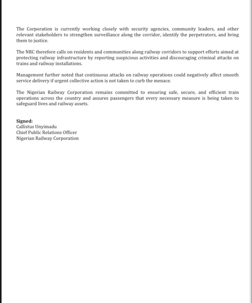 NIGERIAN RAILWAY CORPORATION tweet media