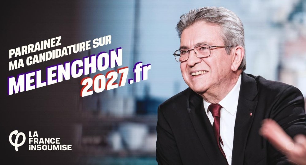 ✅ Je soutiens la candidature de <a href="/JLMelenchon/">Jean-Luc Mélenchon</a> à l'élection présidentielle de 2027.

🤝 Faites comme moi : signez et partagez !

➡️ Objectif : 150 000 parrainages citoyens.
#Melenchon2027 #LFI #lanouvelleFrance #présidentielle2027 

melenchon2027.fr
