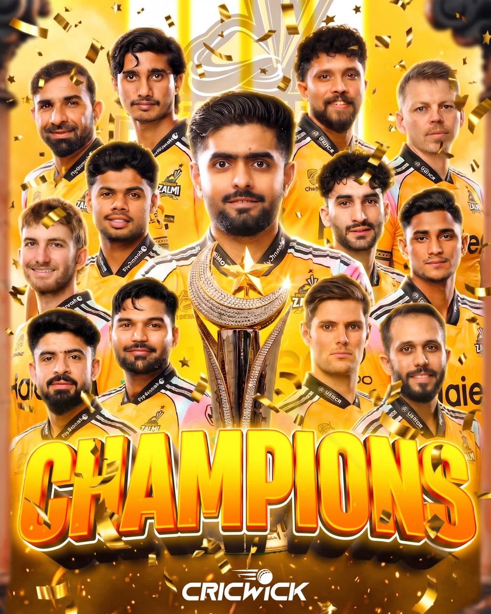 iShoaibktk's tweet photo. Peshawar Zalmi is the new Champion🎉🎊♥.
KingsMen can never defeat The King. Peshawar Zalmi played brilliant cricket through out the tournament may be the best ever by champion team in PSL history. So happy for King Babar Azam .👏❤
#PZ
#PeshawarZalmi https://t.co/hoAgREbzeG