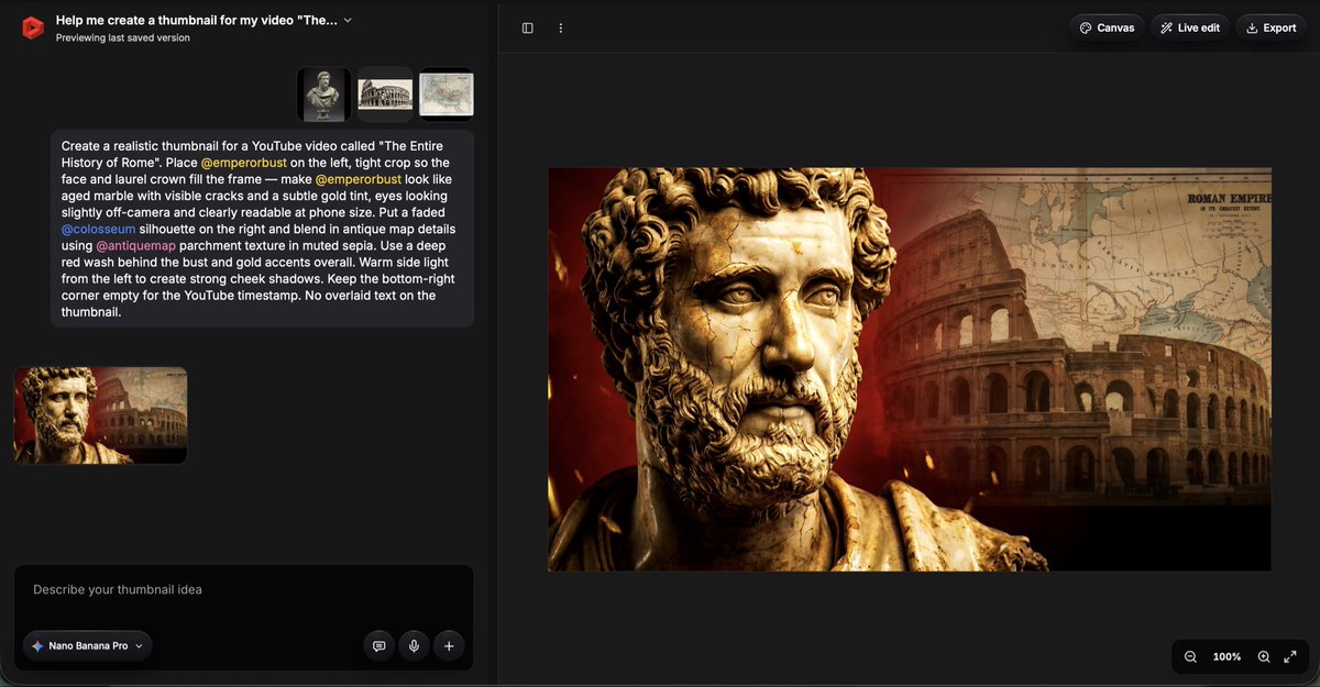 ClickMaxStudio's tweet photo. Here’s a great concept our thumbnail chat assistant came up with 

Enter title -> perfect concept -> image https://t.co/El3zY08Ck0