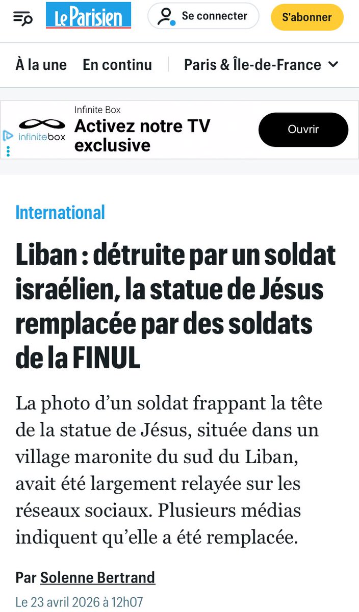JeanNaymar92's tweet image. Pour le Christ remis par la FINUL, c’est une info avérée