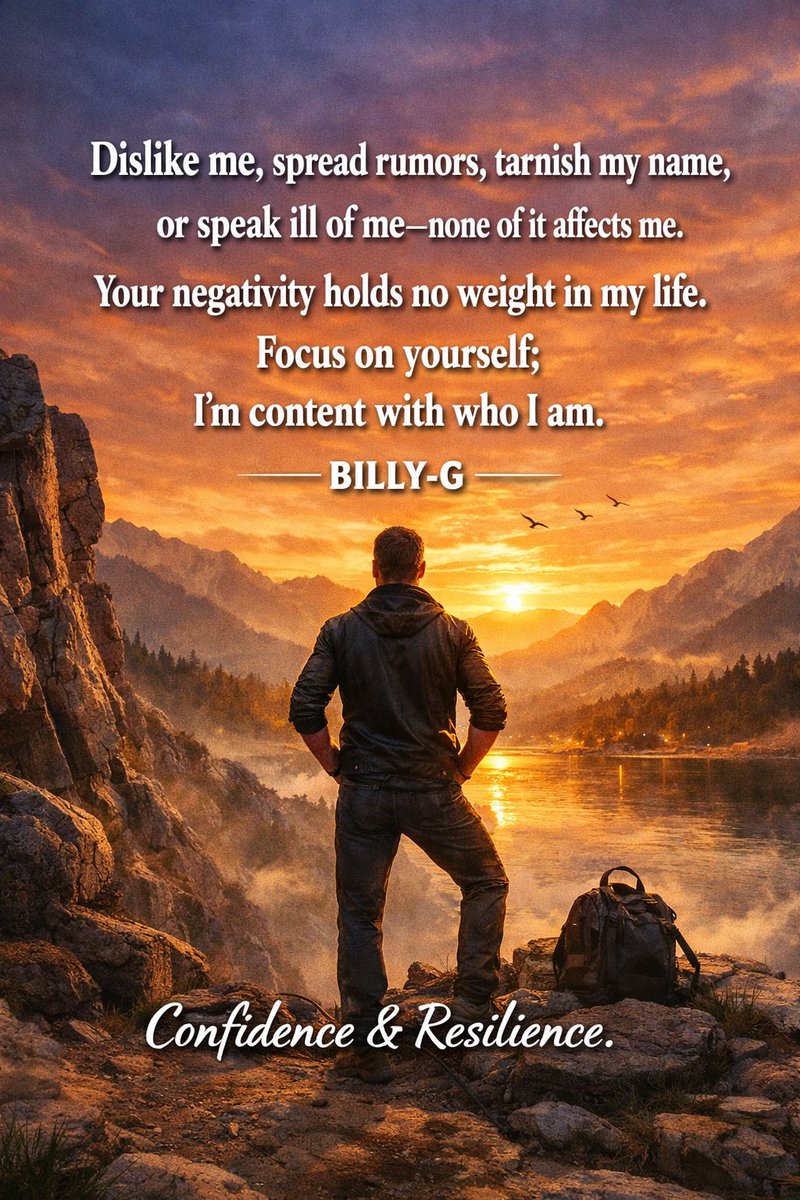 Billy_G8891's tweet photo. Your negativity doesn’t define me.
#SelfWorth #NoNegativity #StayPositive #LiveYourTruth #Authenticity https://t.co/rESHQ9Syhy