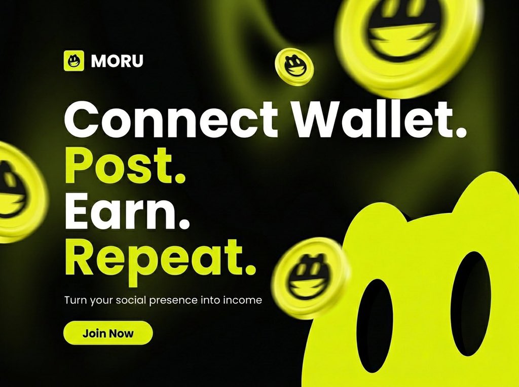 Prettyuc26's tweet photo. Turn your content into passive income 💰

$MORU is LIVE on mainnet — connect your wallet, post once, and keep earning.

Start now: https://t.co/kNKZ2nH7OQ

@heymoru
#MORU #Web3 #SocialFi #Crypto https://t.co/3DWTYQPtjc