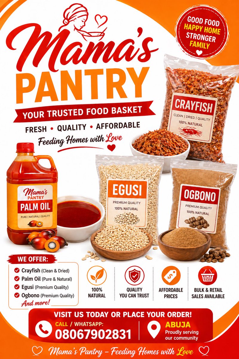vicky_taurus7's tweet photo. Introducing the new mamas pantry to my fam here. Please contact us for your clean, healthy foodstuff. https://t.co/zLxfW4JJY9