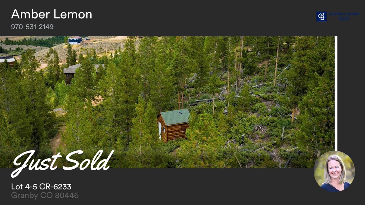 amberllemon's tweet image. 📍 Lot 4-5 CR-6233, Granby, CO, 80446

My latest sale on RateMyAgent.

...
#ratemyagent #realestate #Coldwell_Banker__Elevated_Realty