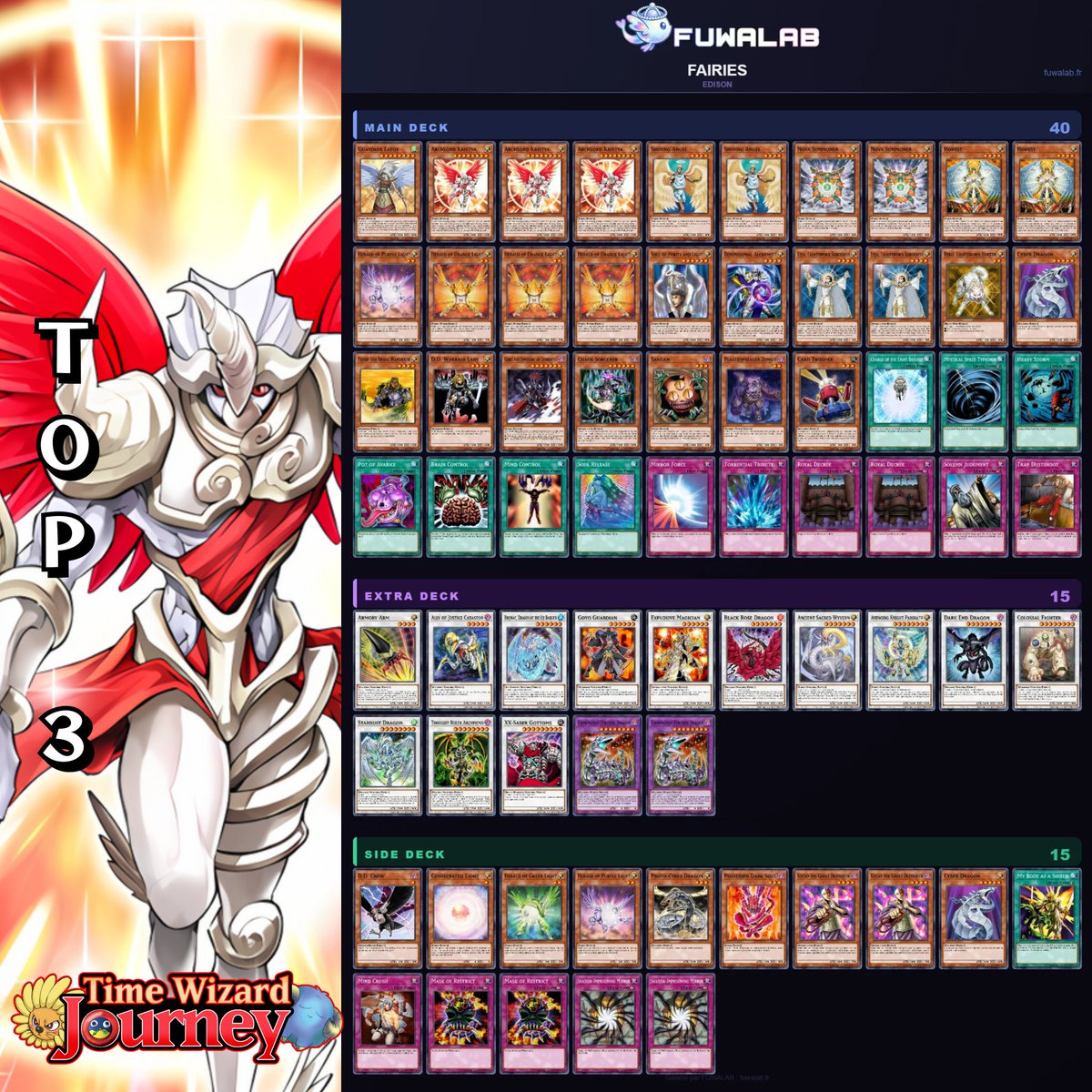 YoussefFudo's tweet photo. [TIME WIZARD JOURNEY CIRCUIT]

Pour cette première édition 12 joueurs se sont affronté pour remporter des lots comme un Gardien Goyo TDGS Ultimate pour le premier.

1er David avec Jinzo OTK
2ème Rémi avec Dark Gaia
3ème Dri avec Fairies
4ème Gaëtan avec Vayu Turbo https://t.co/TPFnhisTAX
