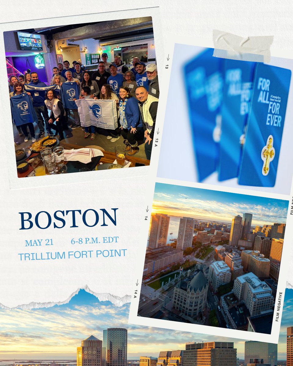 SetonHallAlumni's tweet photo. Come connect with fellow Pirates over food, drinks &amp; great conversation and learn more about the For All, Forever campaign 

Pick your stop:
🎰 LAS VEGAS — May 6 | 5:30–7:30 p.m. - https://t.co/ZHHzdKNnHo
🦞 BOSTON — May 21 | 6–8 p.m.- https://t.co/2lKzG0waQC https://t.co/8gk8WuCKXi