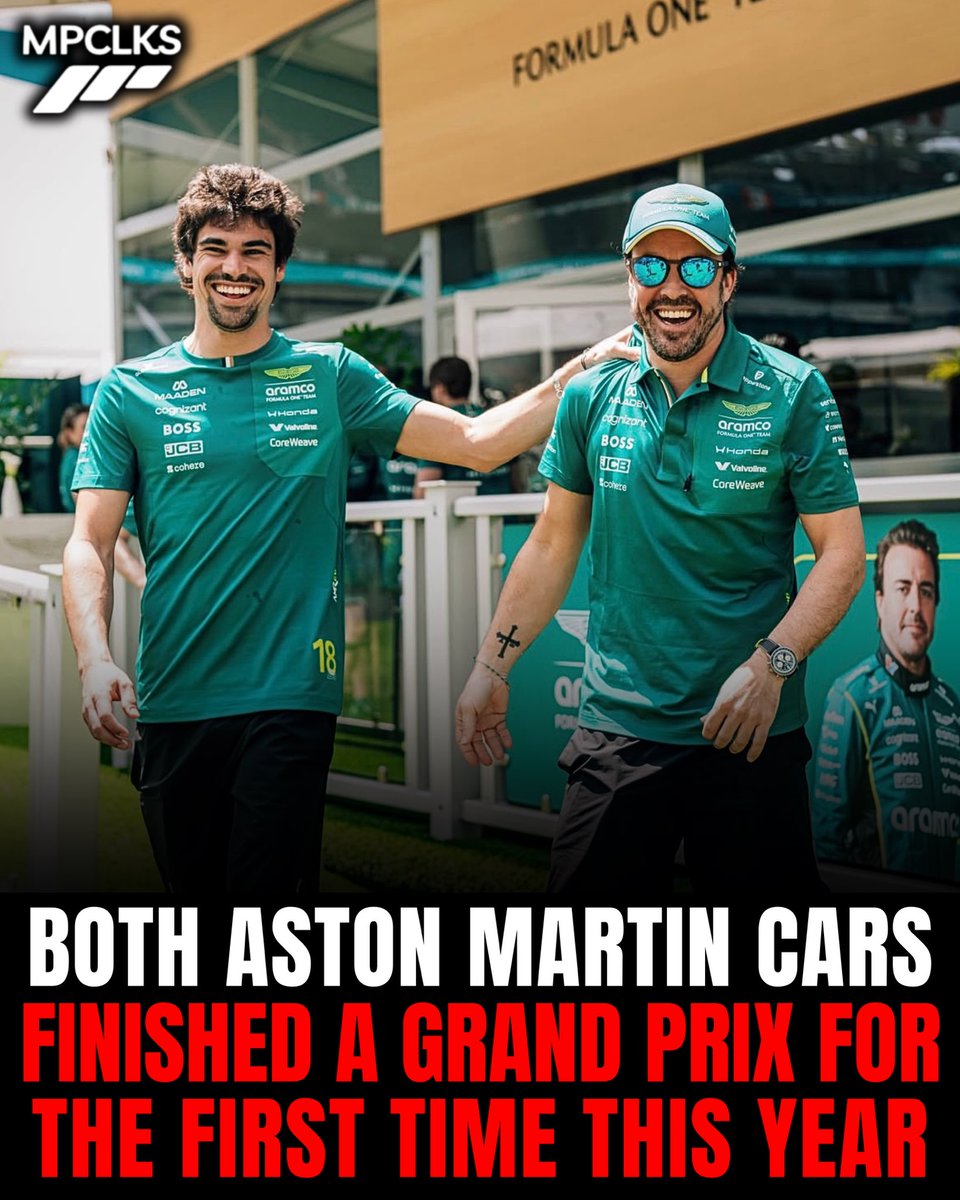 MotorspoClicks's tweet image. 👏 FIRST STEPS FOR ASTON MARTIN

For the first time this year, both cars finish the 305km of a Grand Prix, with Alonso in P15 and Stroll in P17.

#Astonmartin #F1 #Stroll #Alonso