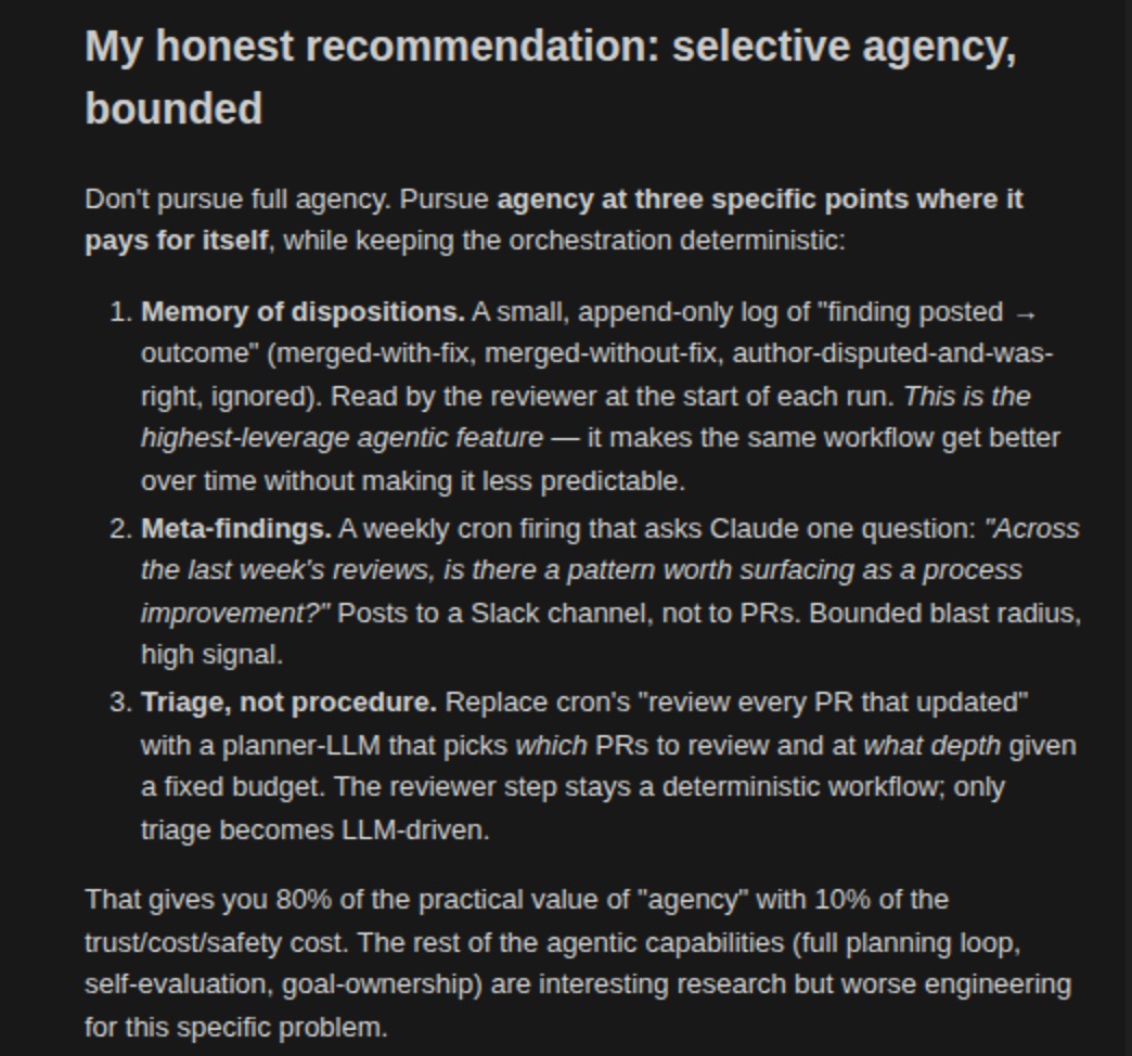 TecPusher's tweet photo. well… that happened 😅

asked an AI to build an agent and it basically said - maybe don’t...

what do you even do when the AI tells you NOT to make it fully autonomous? https://t.co/DHe7ETg8tU