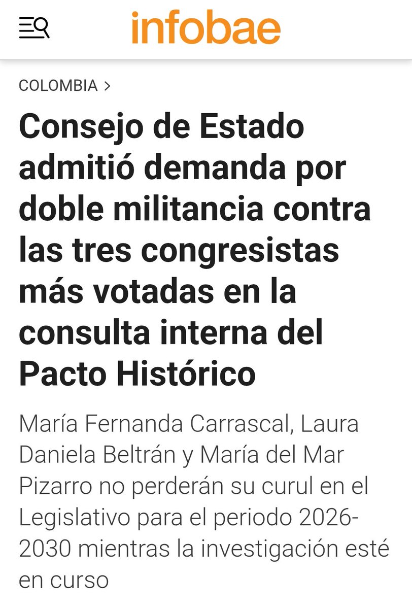 El <a href="/consejodeestado/">Consejo de Estado</a> un ente politizado, ni si quiera debió pronunciarse sobre admisión de esta demanda <a href="/CIDH/">CIDH - IACHR</a> la <a href="/judicaturacsj/">Rama Judicial</a> en colombia está coptada y no existe independencia judicial y por cuenta de ello muchos opositores son víctimas de procesos en su contra @petrogustavoq💪