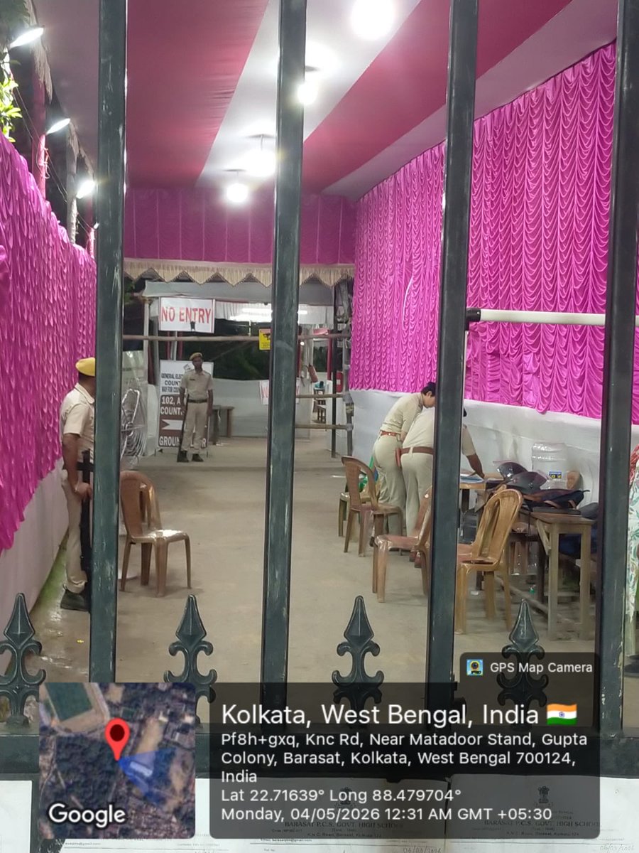 BarasatPolice's tweet image. Today, Superintendent of Police, Barasat Police District visited strong rooms and counting venue arrangements under Barasat PD to ensure safety and security.

#BarasatPoliceDistrict #StayConnected #StaySafe #Barasat #WestBengalPolice4U #Assembly_Election_2026 #WBLA2026