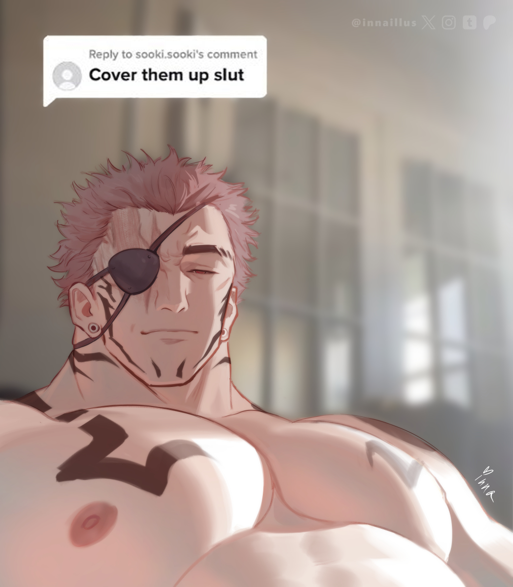 innaillus's tweet image. meme study!

for a Toji version, check out @actuallynsfwart 👀

#sukuna #jjk #jujutsukaisen #呪術廻戦