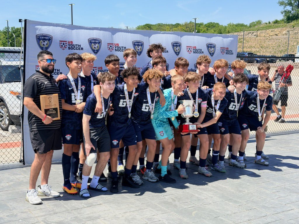 kcfusionsc's tweet photo. Congrats to the 2010B Navy on being crowned champions of the @ksyouthsoccer 2026 President’s Cup! https://t.co/AgxQwFGrzh