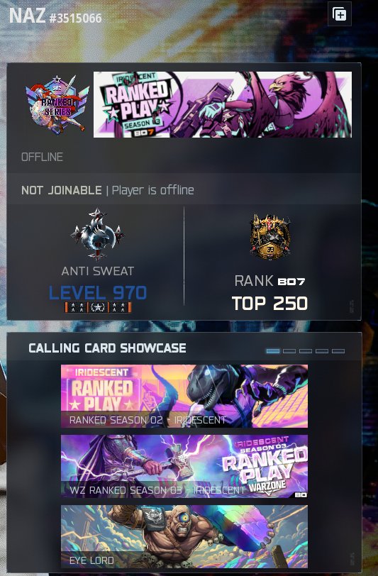 rxyyzwz's tweet photo. NAZ#3515066

Top 250 Blatantly Walling / Aimbotting

Juke#1050761 - His Team Mate

Great Anticheat Ricochet

@CallofDutyCM 
@CODUpdates https://t.co/ohhASExY4c
