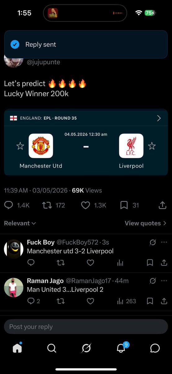 FuckBoy572's tweet photo. @jujupunte See am boss I did it https://t.co/zYODoOoWyY