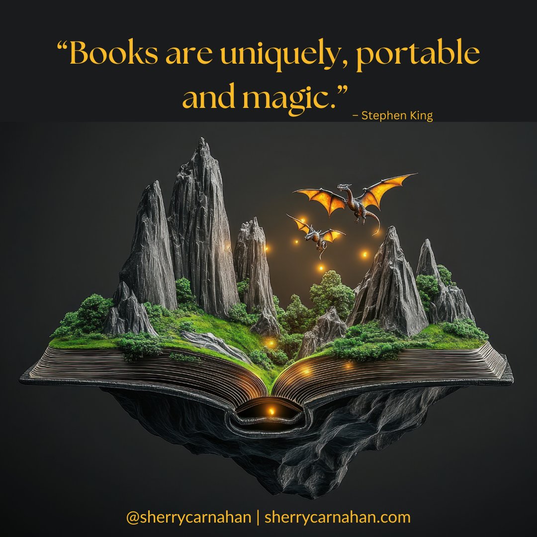 sherrycarnahan's tweet image. Experience the magic and read a book. 

#quoteoftheday #booksaremagical #readmorebooks #readmore