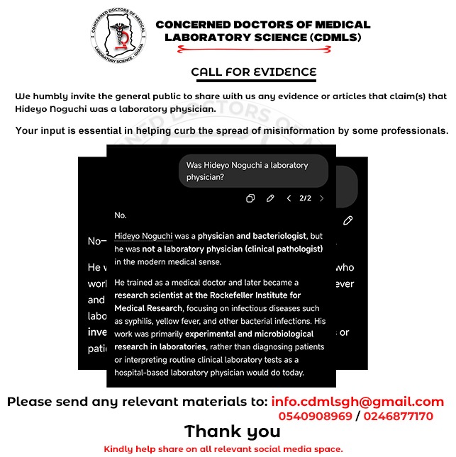 CONCERNED DOCTORS OF MEDICAL LABORATORY SCIENCE-GH tweet media