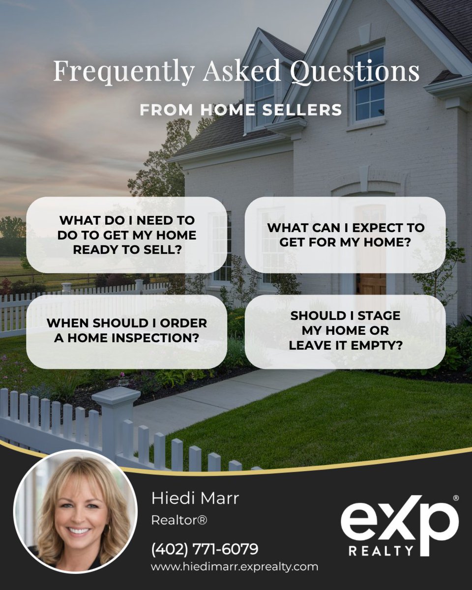 hdmarr77's tweet image. Ready to sell your home for more? 🏡✨ With the right guidance and agent, navigate the selling process smoothly and maximize your returns. Questions or ready to sell? Let's chat.

#homeselling #realestate #homeswithhiedi #OmahaRealtor #EXPRealty #BigPictureRealEstateGroup