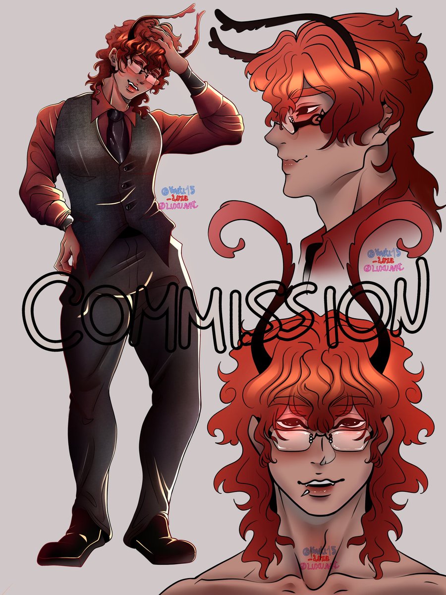 𝗟𝘂 𝘅𝘂 COMMS OPEN🌑🖤 tweet media