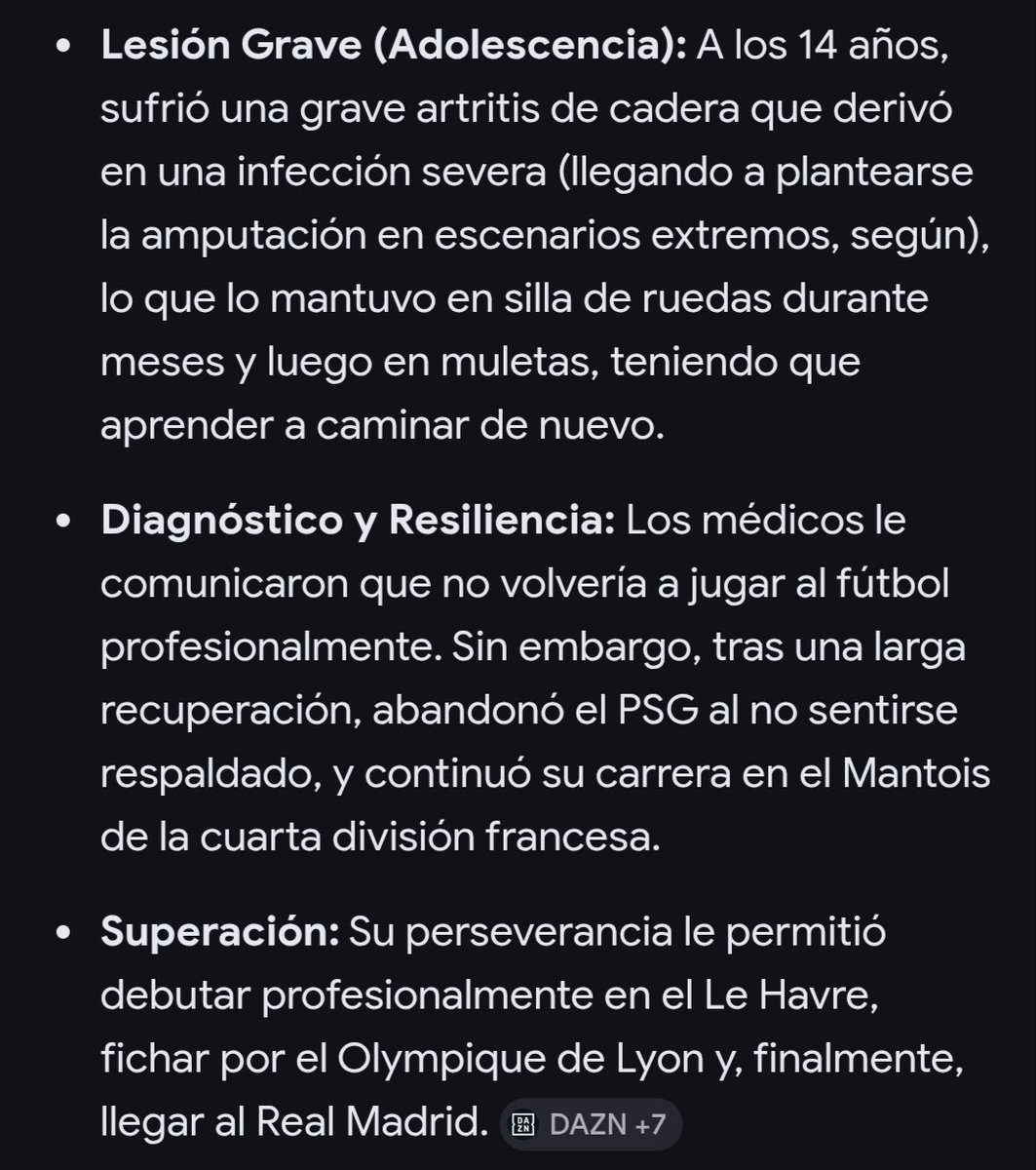 Es una pena que Mendy se haya vuelto a lesionar, pero para el que no lo sepa tiene a su espalda una historia de superación conmovedora. 👇🏻
