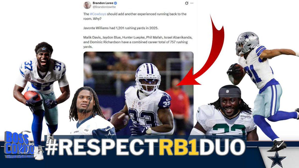 BossCowboySport's tweet image. @MoorHenny started #Respect1Tech last offseason. 

Dallas ended up with Clark and Q.

We need just as much noise for RB2.

#RespectRB1DUO
#RB1DUO

@loutakes_ @jtuck151 @TheStarGaz3rr 

@dallascowboys  to close to F around