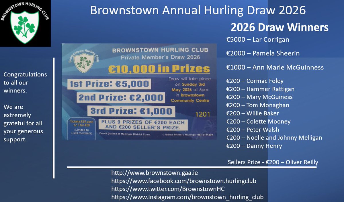 Brownstown Hurling Club tweet media