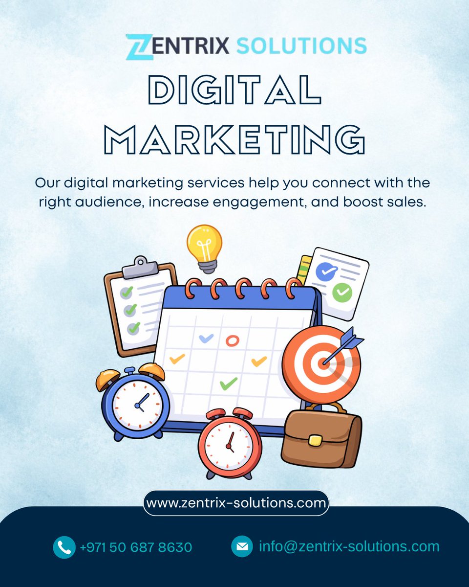 ZentrixSol's tweet image. Marketing that works 📈
Visit Now : 
zentrix-solutions.com

Email Us :
info@zentrix-solutions.com

Call Us :
+971 50 687 8630

.
.
.
#DigitalMarketing #MarketingStrategy #BusinessGrowth