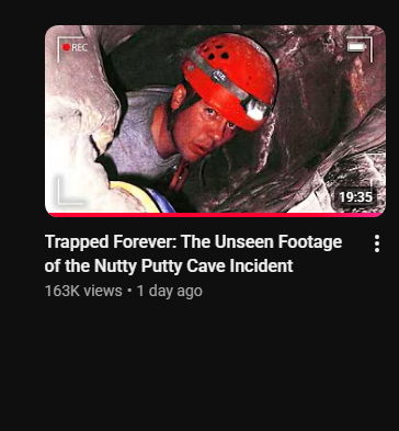 Hartifier's tweet image. This is fucking insanity, there's genuine fucking footage of this shit #caving #horror #nuttyputty #unseenfootage