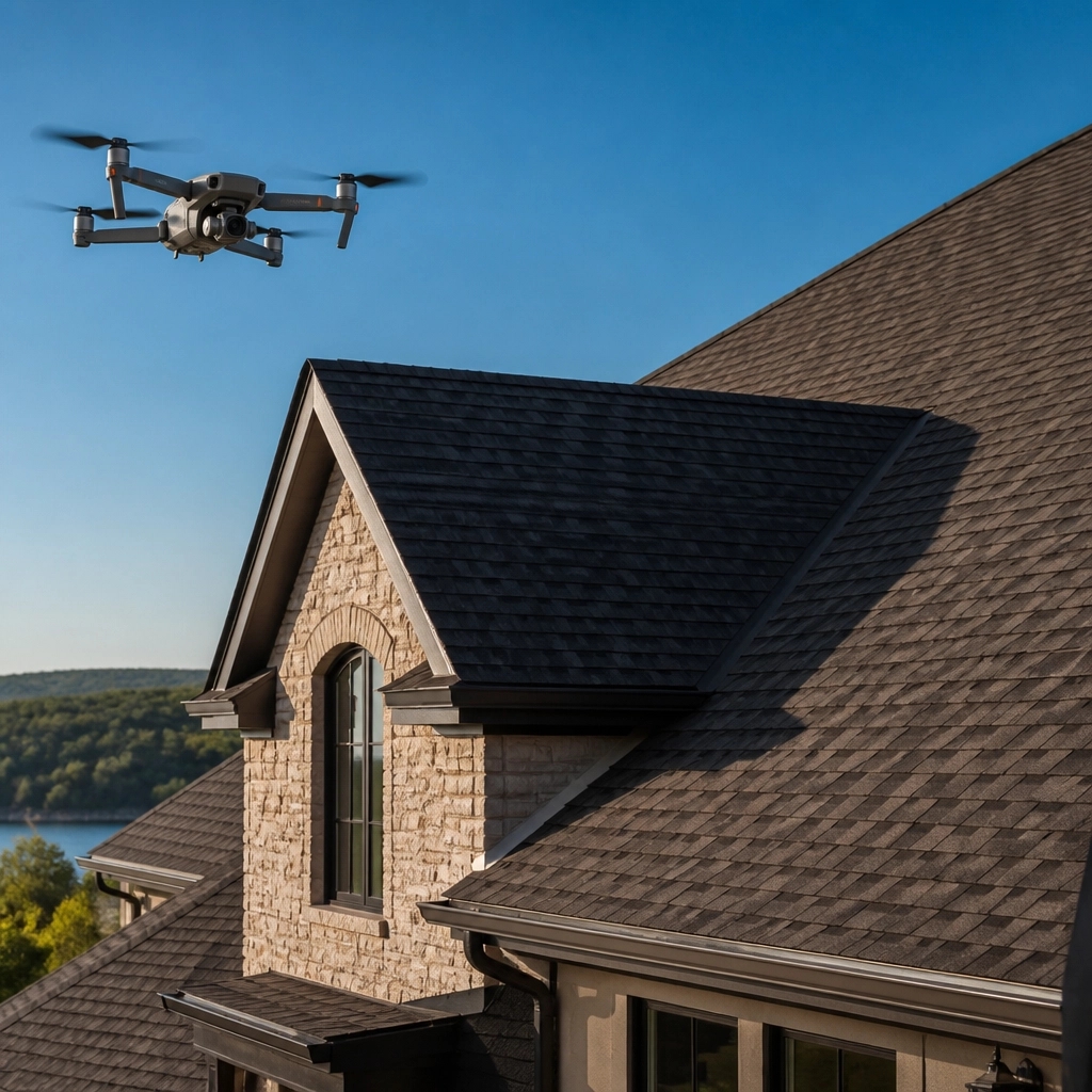 sunstrong7700's tweet image. 80°F and sunny: your perfect window to beat the rain. ☀️ Our FAA-certified drone inspections give you a high-tech look at your roof’s health before the storms roll in. Don't wait for the drip. Get ahead while it's clear. 🚁🏠 #SunstrongRoofing #DroneInspection #MD