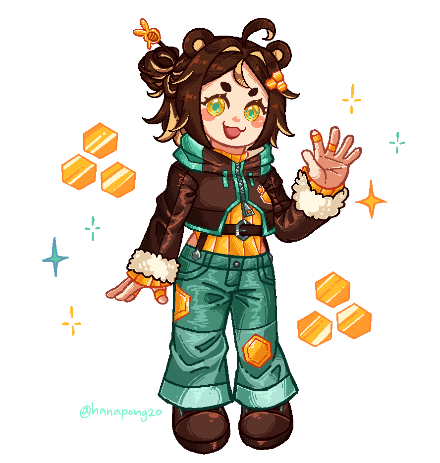hanapong20's tweet image. 🐻🍯 #pixel #pixelart #ドット絵 #イラスト