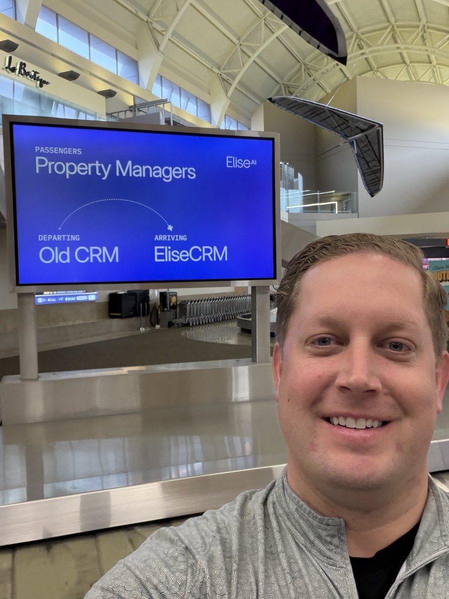 ebernhol's tweet photo. Landed at John Wayne Airport for AIM and first thing I see is @elise_ai!  

Let’s chat why 2M+ multifamily units use EliseCRM! https://t.co/qjz0sE6NOv