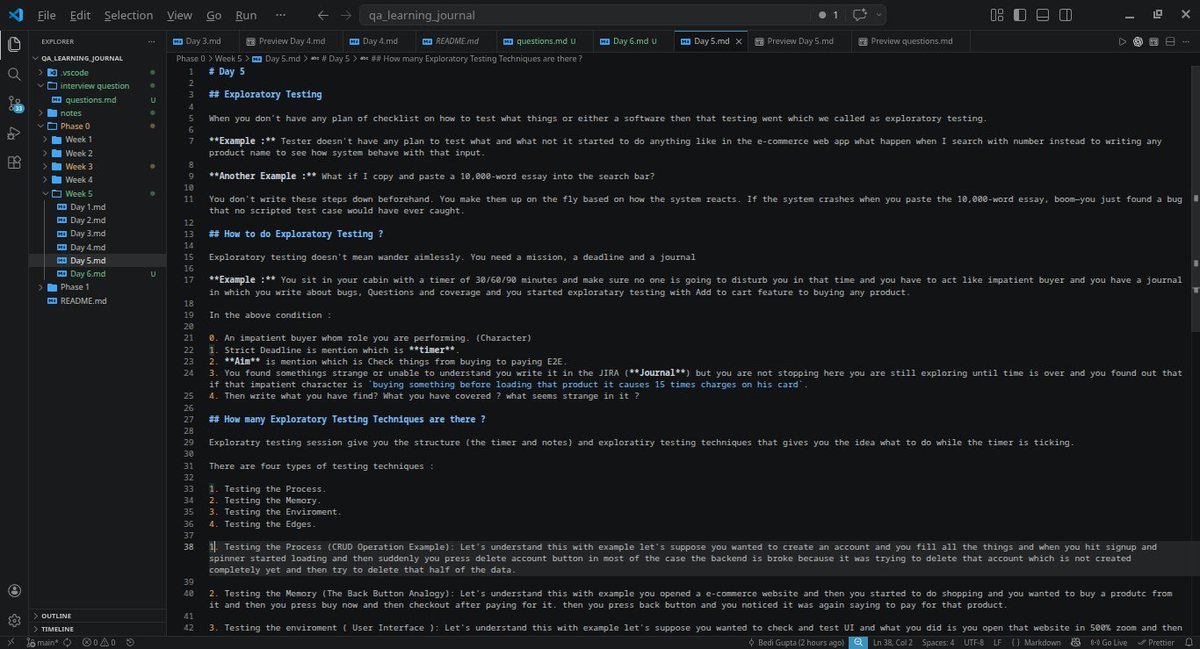 thebedigupta's tweet image. Day 44/100 of #100DaysOfCode

Did exploratory testing + filed 3 bugs in JIRA.

Learned:
• bug reporting matters as much as finding bugs
• JIRA workflows affect visibility
Still figuring things out 😅
#QAAutomation #JIRA