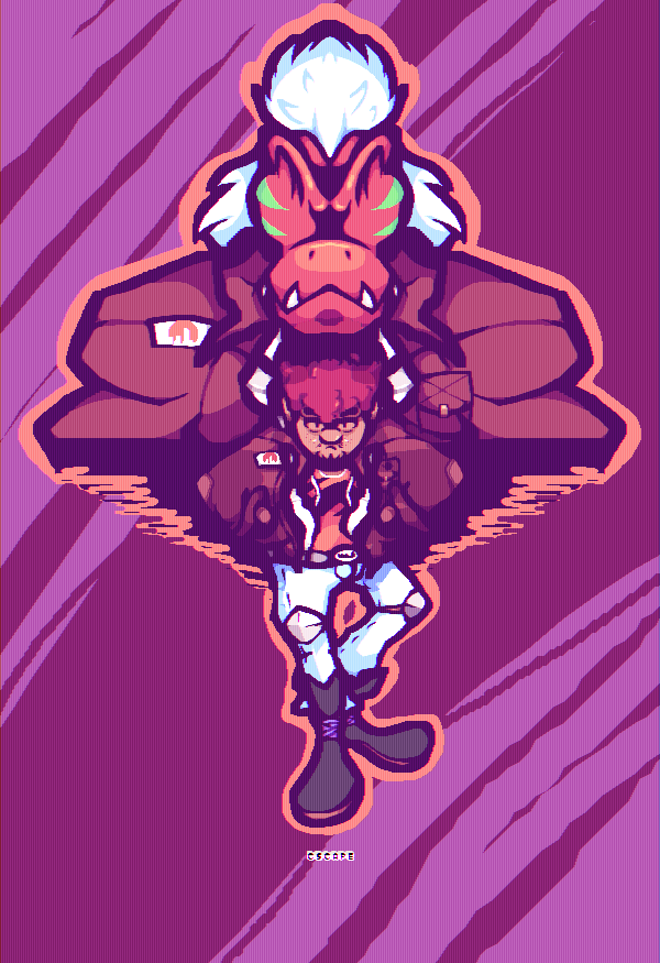 Cscape_1's tweet image. 2 SOULS, 1 BODY [oc]
#pixelart