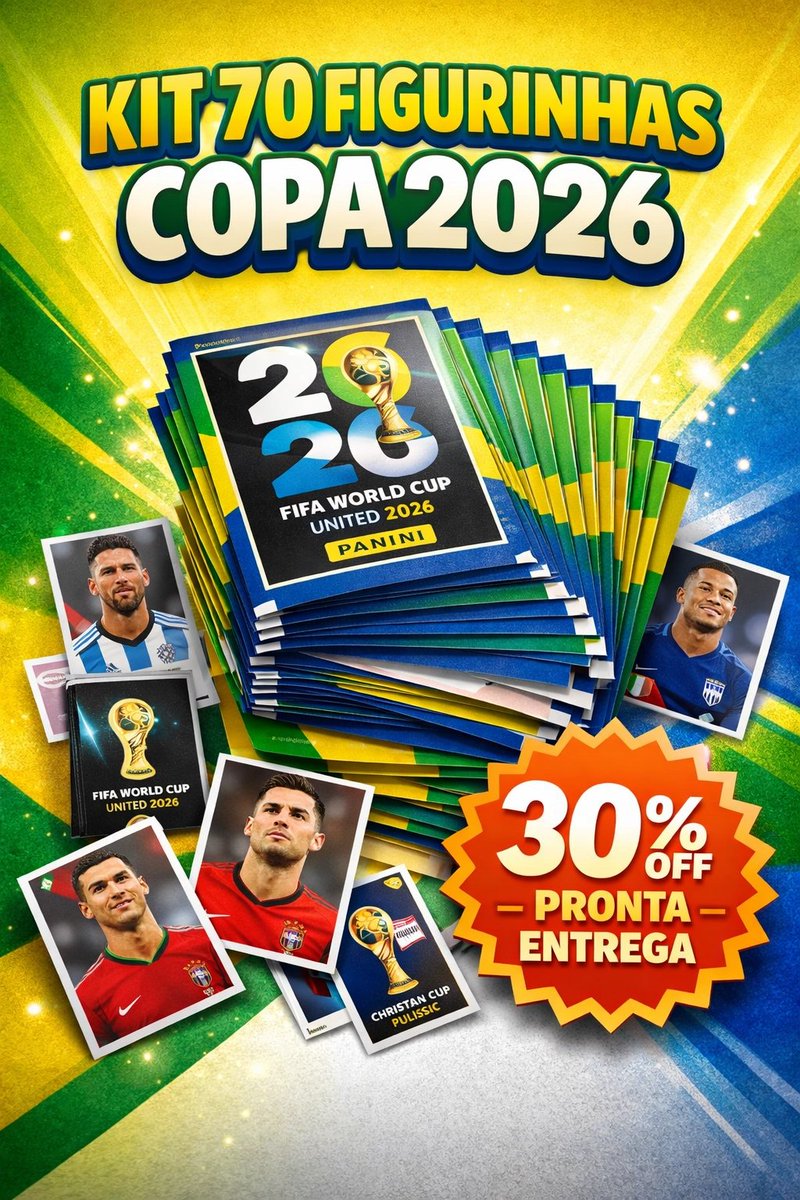 Diego_Ricardoba's tweet image. Kit 70 Figurinhas Do Álbum Copa Do Mundo 2026. Pronta Entrega !

meli.la/2WQX4xE

#Copa2026 #FigurinhasCopa #Panini #Futebol #AlbumDeFigurinhas #Promoção #MercadoLivre