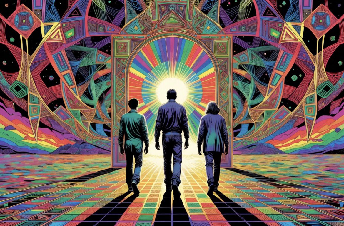 dream_mindlabs's tweet photo. “DMTx for three? Yes please! 🚪✨ Stepping into an exciting few days with a close group.
Intentions are set. Finding the resonance in the space. Deep exploration awaits — let the geometry unfold and the real adventure begin.
Who’s ready to dive in? 🌈🔥 #DMTx #PsychedelicJourney #GroupTrip #SacredGeometry #dreammindlabs