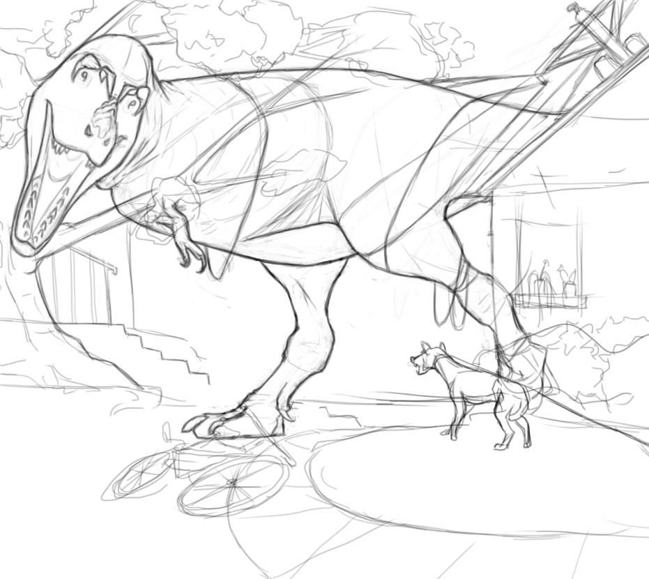 junius_anax's tweet image. Unfinished Sketches part 2 #Tyannosaurus #HellCreek #trex #paleoart #Cretaceous